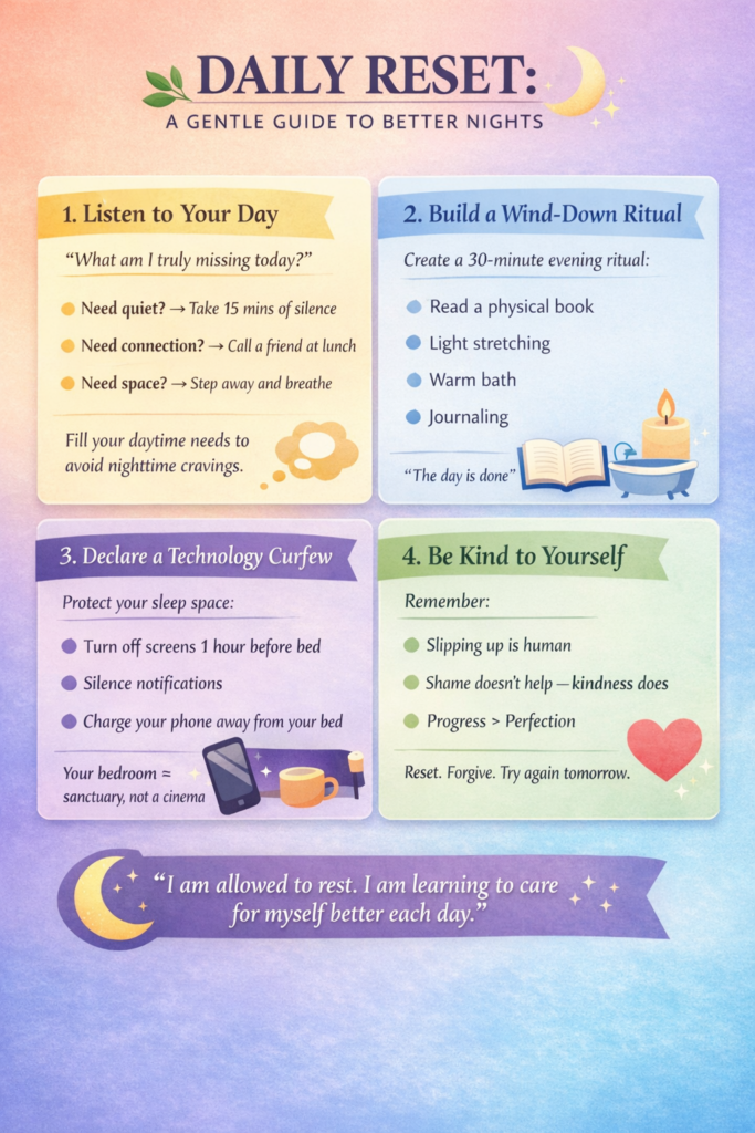 A strategy of self-compassion when dealing with revenge bedtime procrastination. 